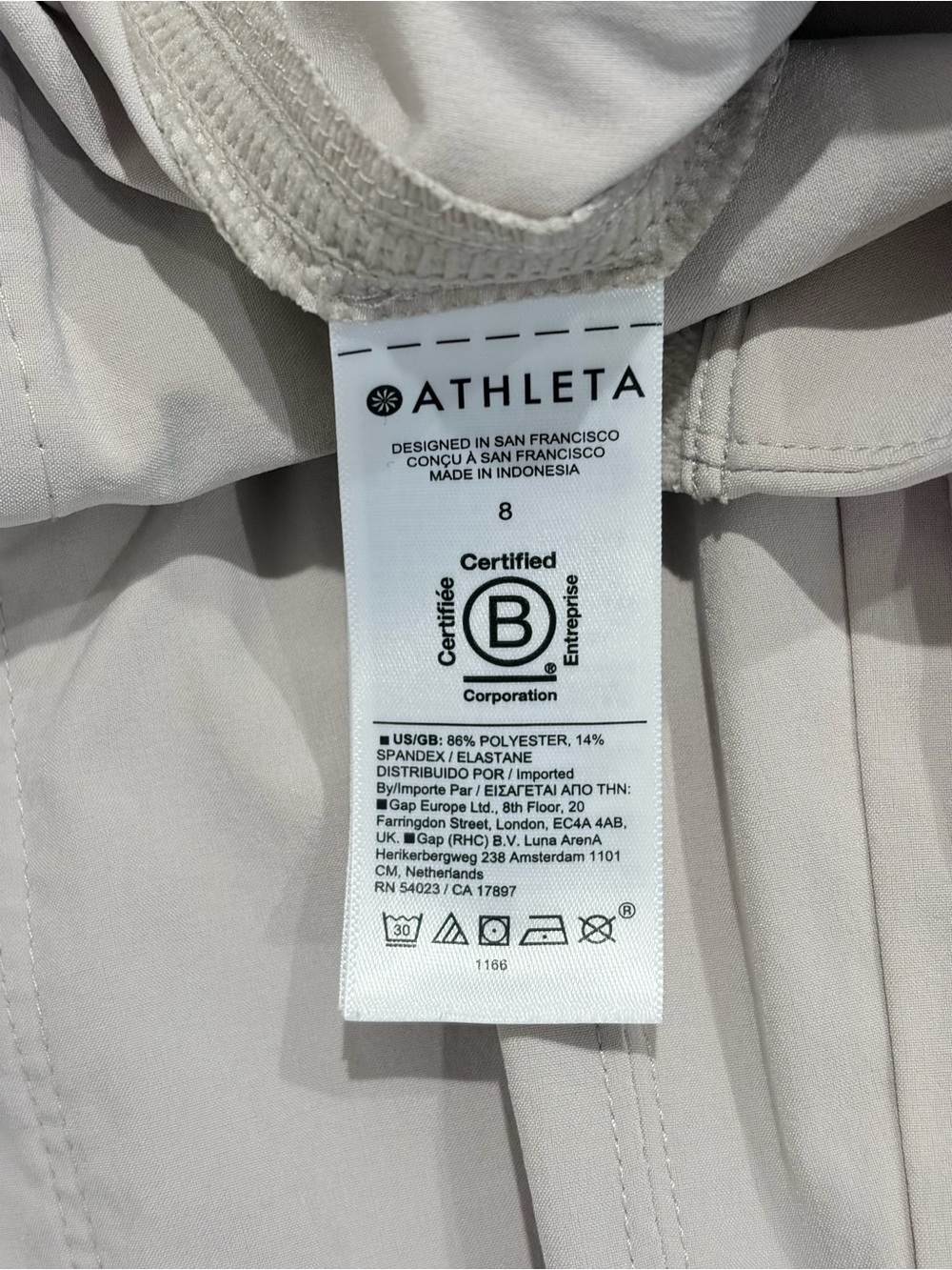 Athleta Beige Stretch Ankle Pants 8 Zip Hem Quiet Luxury Gorpcore Sporty Chic - Picture 8 of 14